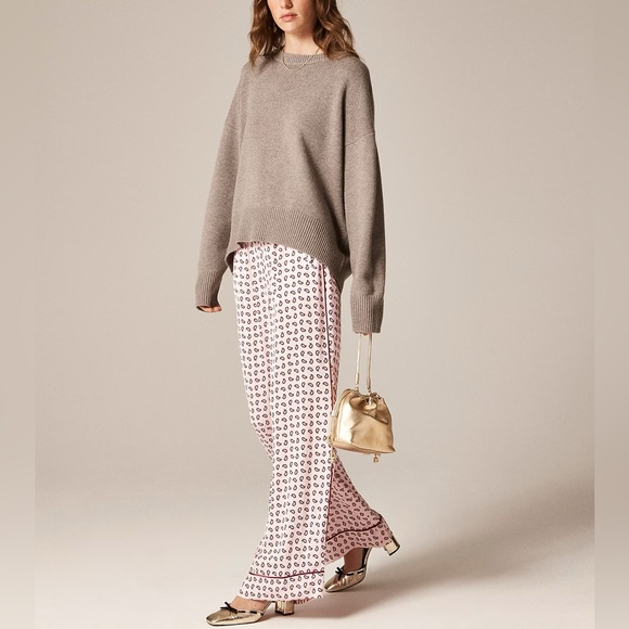 J. Crew - Cosmo Cuffed Pant in Pink Paisley Print - Picture 5 of 6